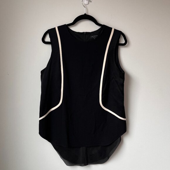 Rag & Bone Sleeveless Top Size Medium Pin Stripe - Picture 1 of 8